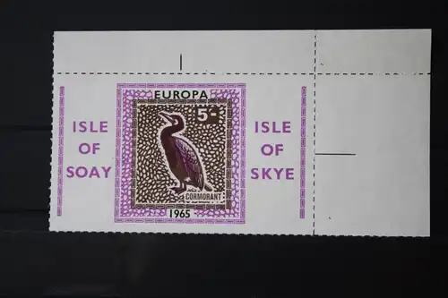 Isle of Soay; Isle of Skye 1965 EUROPA-UNION-Mitläufer, Block, CEPT-Mitläufer, Englische Insel-Lokalpost-Marken