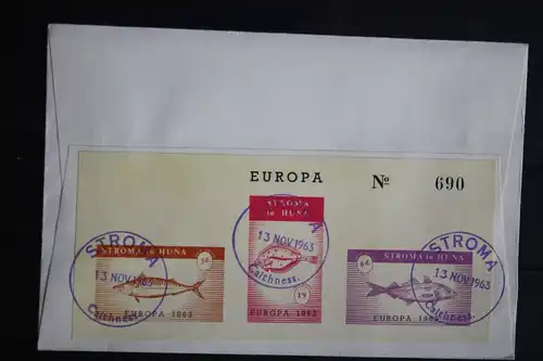 Stroma Island, EUROPA-UNION-Mitläufer, CEPT-Mitläufer, Englische Insel-Lokalpost-Marken 1963, FDC