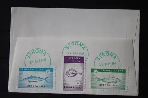 Stroma Island, EUROPA-UNION-Mitläufer, CEPT-Mitläufer, Englische Insel-Lokalpost-Marken 1963, FDC