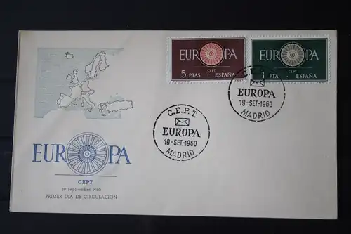 Spanien  CEPT EUROPA-UNION 1960 FDC