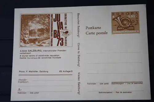 Österreich, Ganzsache JUVABA 73, Wertstempel CEPT EUROPA-UNION 1973