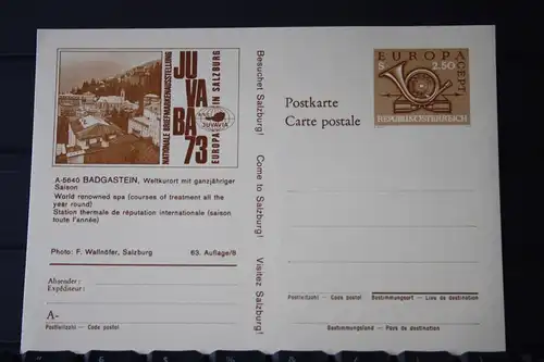 Österreich, Ganzsache JUVABA 73, Wertstempel CEPT EUROPA-UNION 1973