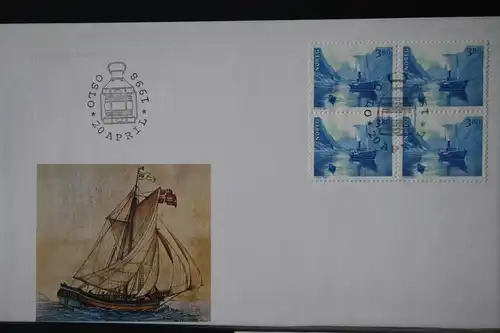 Norwegen 1998  NORDEN  FDC mit Viererblock