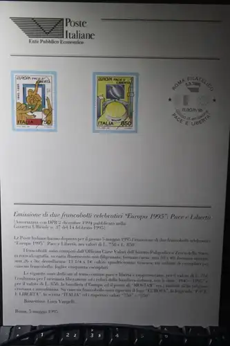 CEPT EUROPA-UNION Italien 1995; Offizielles Bulletin (früher Ministerblatt)