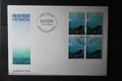 Schweiz CEPT EUROPA-UNION 1994 Viererblock - FDC