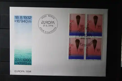 Schweiz CEPT EUROPA-UNION 1994 Viererblock - FDC