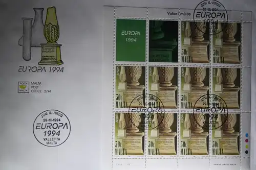 Malta CEPT EUROPA-UNION 1994 KB auf FDC