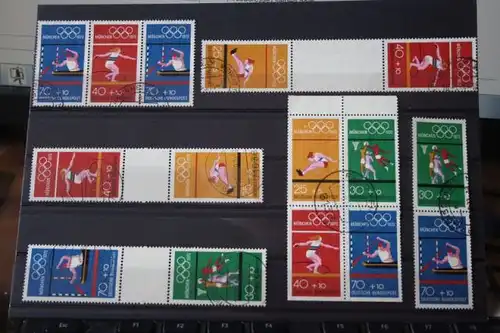 Olympische Spiele München 1972; Sehr schönes Lot Zusammendrucke