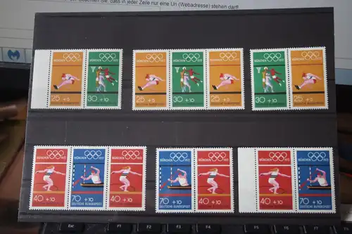 Olympische Spiele München 1972; Sehr schönes Lot Zusammendrucke