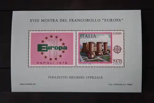 Italien, CEPT 1978, Vignettenblock EUROPA