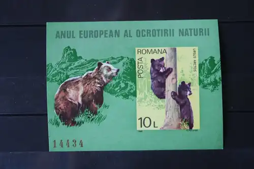 Rumänien,  1983, Europ. Naturschutzjahr, Blockausgabe, CEPT EUROPA-UNION-Symphatieausgabe