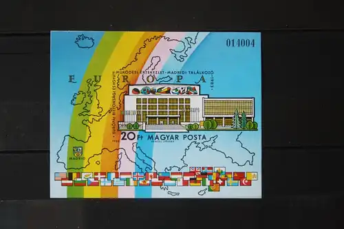 Ungarn, KSZE 1983, Blockausgabe, CEPT EUROPA-UNION-Symphatieausgabe