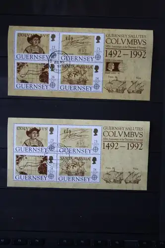 CEPT EUROPA-UNION Großbritannien-Guernsey 1992; Block 8 mit Eindruck: WORLD COLUMBIAN STAMP EXPO 92