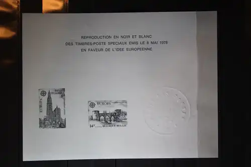 CEPT EUROPA-UNION Belgien 1978, Schwarzdruck