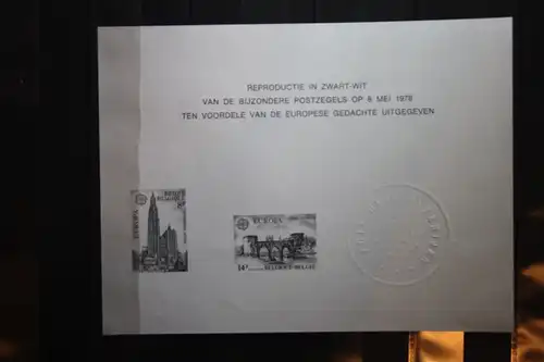 CEPT EUROPA-UNION Belgien 1978, Schwarzdruck 