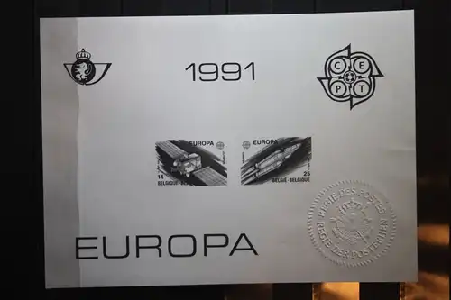 CEPT EUROPA-UNION Belgien 1991, Schwarzdruck 