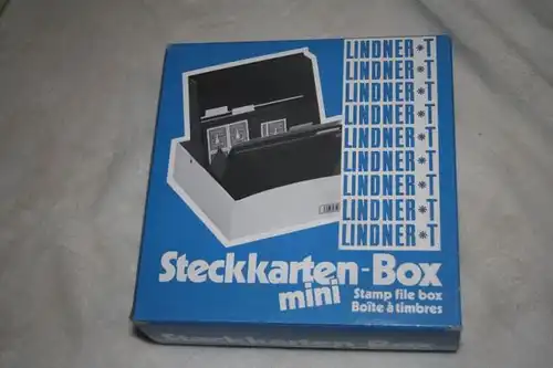 Briefmarken-Steckbox; Marken-Steck-Box für Briefmarken und Ähnliches mit 30 Steckkarten und 30 Schutzhüllen in OVP