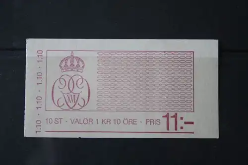 Schweden, Markenheft Freimarken 1,10 Kronen