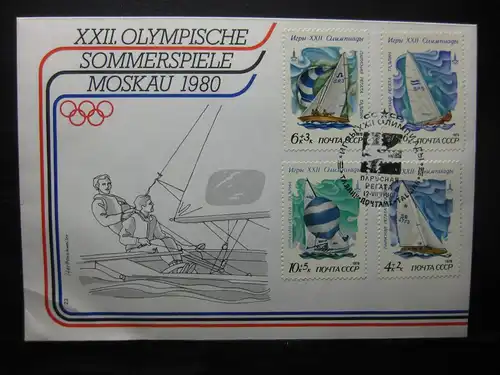 XXII. Olympische Spiele MOSKAU 1980, FDC