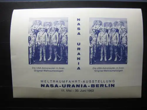 Weltraumfahrt-Ausstellung Berlin 1963, Vignettenblock