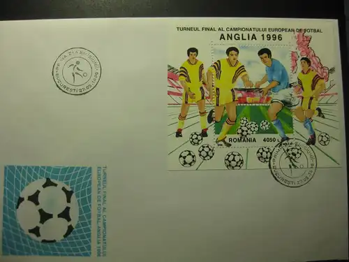 Rumänien, Fußball, EM 1996, FDC 