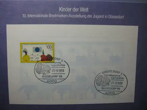 Stempelkarte, Erinnerungskarte , Gedenkblatt 10. Intern. Briefmarken-Ausstellung 1990 Düsseldorf