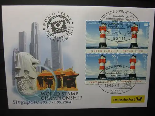 Messebrief, Ausstellungsbrief Deutsche Post: World Stamp Championship Singapore 2004