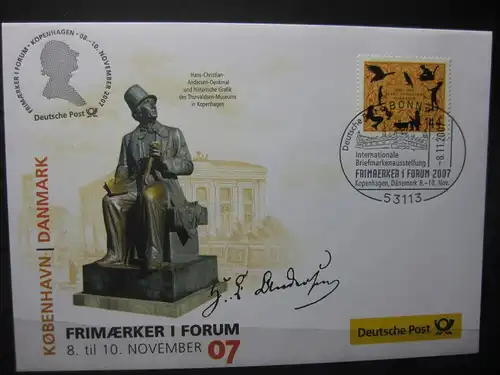 Messebrief, Ausstellungsbrief Deutsche Post: Frimaerker i Forum 07, Kopenhagen 2007