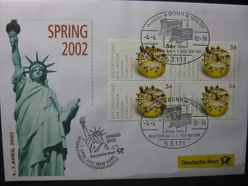 Messebrief, Ausstellungsbrief Deutsche Post: Spring 2002 New York 2002