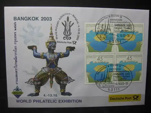 Messebrief, Ausstellungsbrief Deutsche Post: World Philatelic Exhibition Bangkok 2003