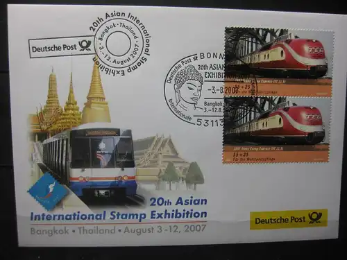 Messebrief, Ausstellungsbrief Deutsche Post: International Stamp Exhibition Bangkok 2007