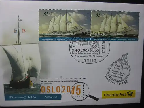 Messebrief, Ausstellungsbrief Deutsche Post: Briefmarkenausstellung Oslo 2005