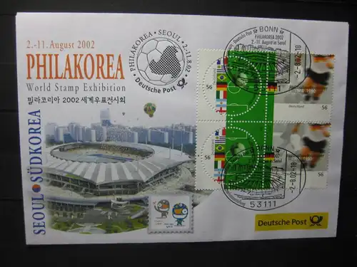 Messebrief, Ausstellungsbrief Deutsche Post: World Stamp Exhibition Seoul/Südkorea 2002
