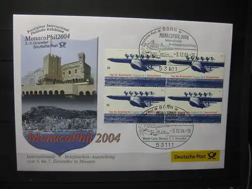 Messebrief, Ausstellungsbrief Deutsche Post: MonacoPhil 2004, Monte Carlo 2004