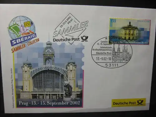 Messebrief, Ausstellungsbrief Deutsche Post: Briefmarkenausstellung Sammler 2002, Prag 2002