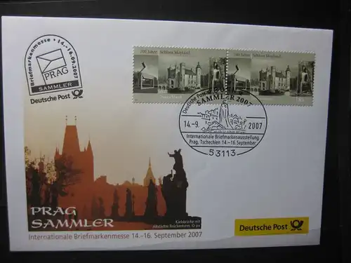Messebrief, Ausstellungsbrief Deutsche Post: Briefmarkenausstellung Sammler 2007, Prag 2007