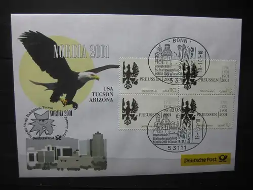 Messebrief, Ausstellungsbrief Deutsche Post: Nordic Stamp Exhibition Tucson/Arizona 2001