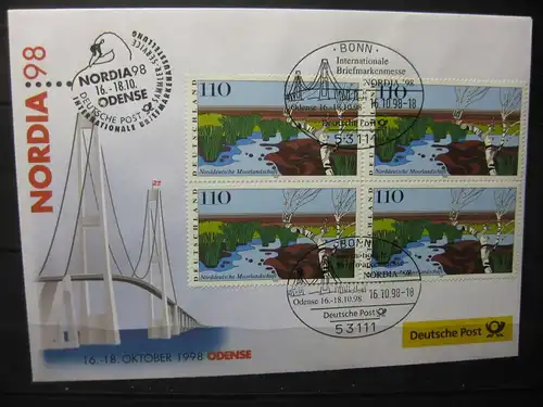 Messebrief, Ausstellungsbrief Deutsche Post: Briefmarkenausstellung Nordia  98, Odense