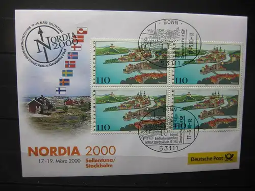 Messebrief, Ausstellungsbrief Deutsche Post: Briefmarkenausstellung Nordia 2000, Sollentuna/Stockholm 2000