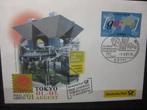 Messebrief, Ausstellungsbrief Deutsche Post: International Stamp Expo Phila Nippon 01, Tokyo 2001