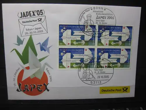 Messebrief, Ausstellungsbrief Deutsche Post: Internationale Briefmarken-Ausstellung Japex 05, Tokyo  2005