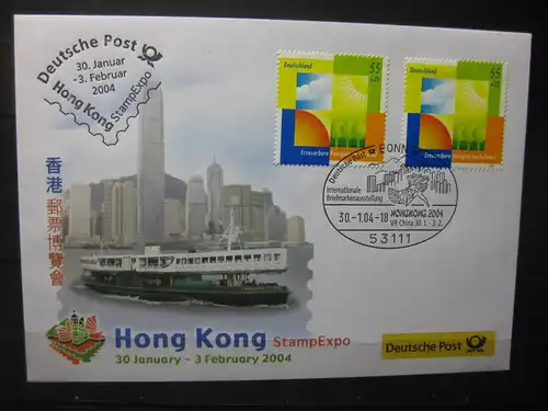 Messebrief, Ausstellungsbrief Deutsche Post: Stamp Expo Hong Kong 2004