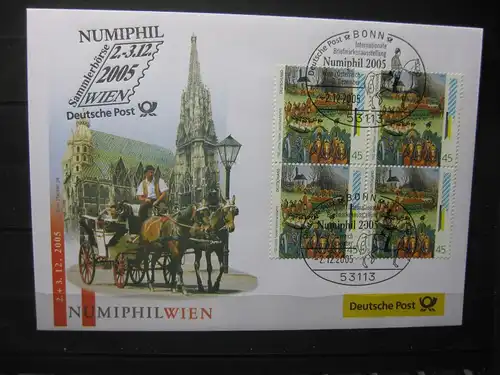 Messebrief, Ausstellungsbrief Deutsche Post: Internationale Briefmarken-Ausstellung  Numiphil 2005, Wien