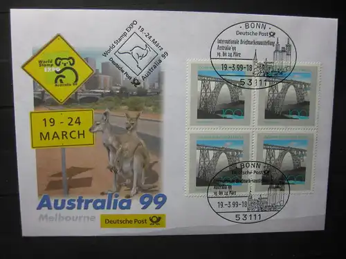 Messebrief, Ausstellungsbrief Deutsche Post: World Stamp Expo Australia 99 Melbourne 1999