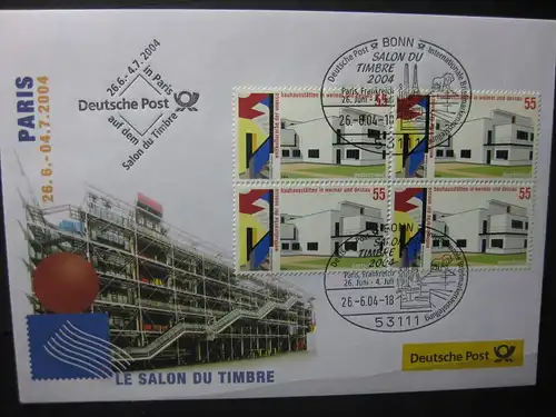 Messebrief, Ausstellungsbrief Deutsche Post: Internationale Briefmarken-Ausstellung  Le Salon du Timbre Paris 2004
