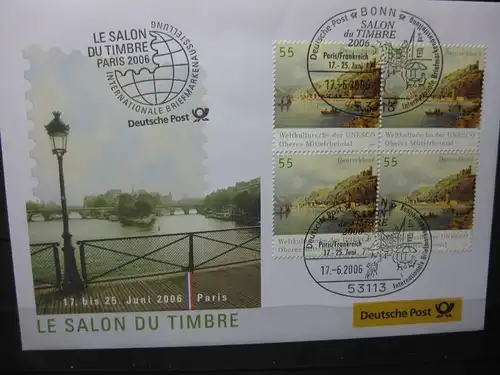 Messebrief, Ausstellungsbrief Deutsche Post: Internationale Briefmarken-Ausstellung  Le Salon du Timbre Paris 2006