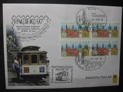 Messebrief, Ausstellungsbrief Deutsche Post: Briefmarken-Weltausstellung  Pacific 97, San Francisco 1997