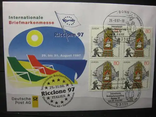 Messebrief, Ausstellungsbrief Deutsche Post: Internationale Briefmarken-Messe Riccione 97, Riccione/Italien 1997
