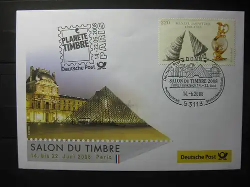 Messebrief, Ausstellungsbrief Deutsche Post: Salon du Timbre Paris 2008