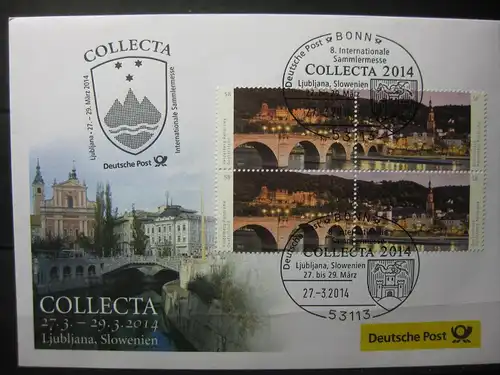 Messebrief, Ausstellungsbrief Deutsche Post: Internationale Briefmarken-Ausstellung  Collecta 2014, Ljubljana/Slowenien